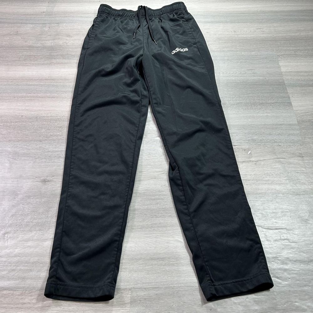 Adidas Track Pants Mens Medium Black Woven Elastic Waist Athletic Gym DV2470‎